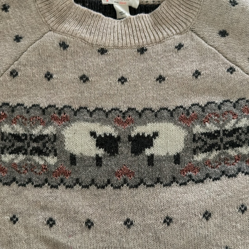 Crewcuts girls sheep heart sweater 8-9